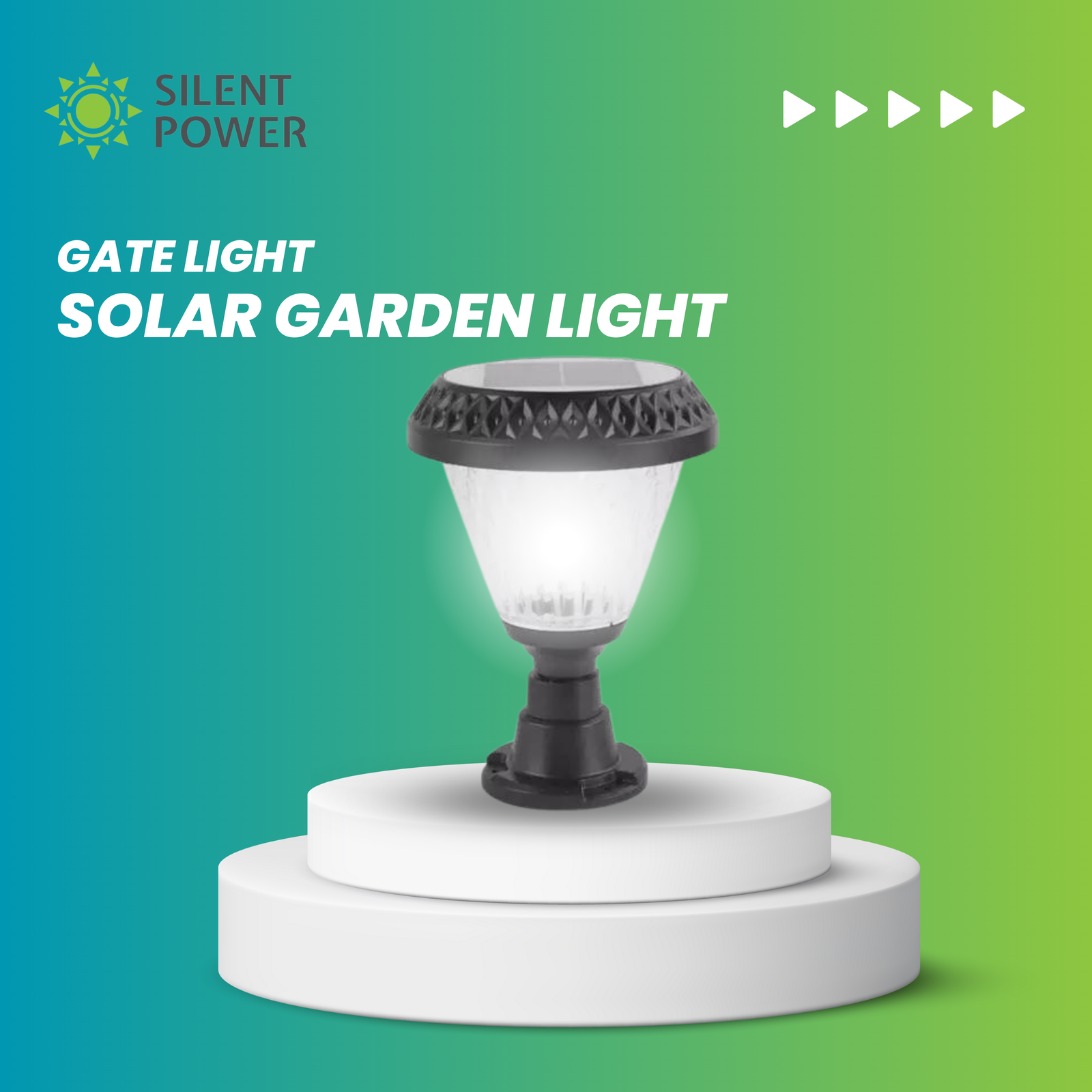 Solar Garden Gate Light